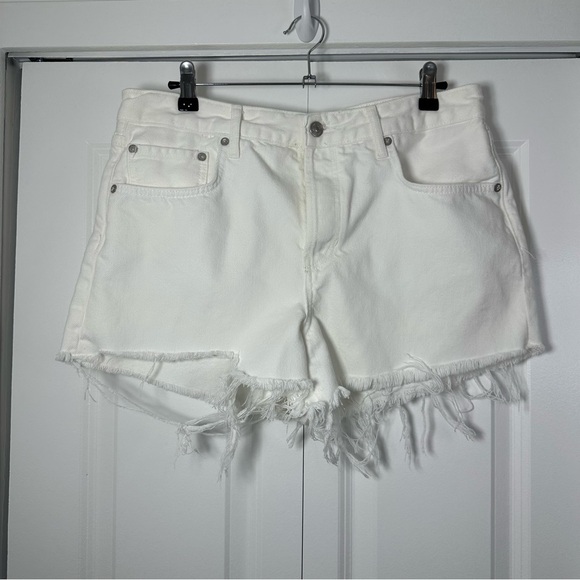 Free People Pants - Free People We The Free White Cutoff Denim Shorts Size 31